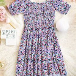 Bella Moda Girls Multicolor Cotton Printed Casual Dresses-picture-46