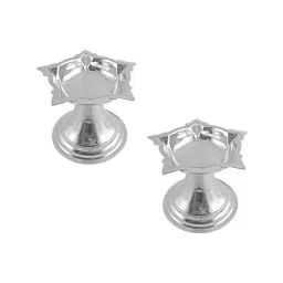 Sri Jagdamba Pearls 0.8 Silver Diya - Set of 2-9