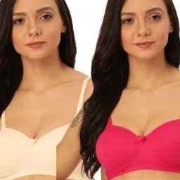 Lady Lyka Multicolor Non Wired Padded T-Shirt Bra (Pack of 2)-picture-22