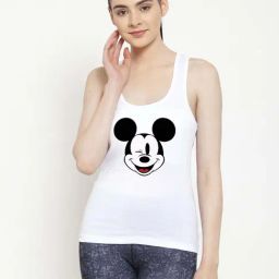 Friskers White Printed Camisole-image-82