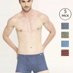 VIP Assorted Cotton Skinny Fit Printed Trunks - Pack Of 5-63