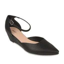 Rocia by Regal Women's Black Ankle Strap Wedges-image-65