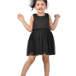 KidsDew Kids Black Embroidered Dress-image-43