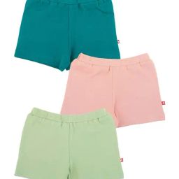 Nino Bambino Kids Multicolor Cotton Regular Fit Shorts (Pack of 3)-image-64