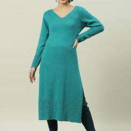 Biba Blue Straight Kurta-image-19