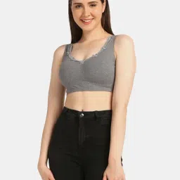 Da Intimo Grey Full Coverage Bralette-picture-0
