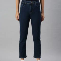 SHOWOFF Casual Mom Fit High-Rise Blue Jeans-image-91