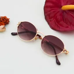Ted Smith PEARL_C2 Brown Gradient Oval Sunglasses-picture-19