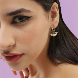 Sohi Gold Plated Party Designer Stone Drop Earrings image 2