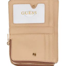 Guess Cognac Laurel Textured Zip Around Wallet image 3