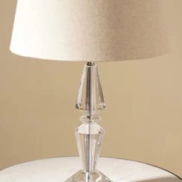 Pure Home and Living Transparent Glass Solid Lamp Stand-image-3
