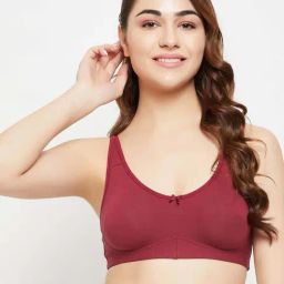 Clovia Maroon Plain Bra-picture-10