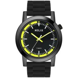 Helix By Timex Men Black Round Dial Analog Watch - TW058HG03-13
