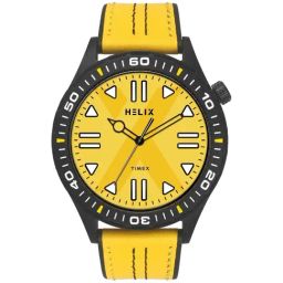 Helix By Timex Men Yellow Round Dial Analog Watch - TW052HG05-image-23
