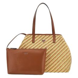 Guess Natural & Cognac Vikky Woven Tote-image-21