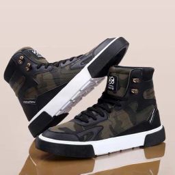 Bacca Bucci Men's PUNISHER Olive Ankle High Sneakers-image-5