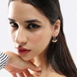 Sohi Gold Plated Party Designer Stone Drop Earrings image 3