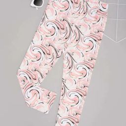 Pantaloons Junior Girls Antique White Printed Legging-image-1