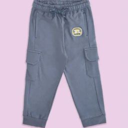 Pantaloons Baby Blue Cotton Regular Fit Trackpants-image-92