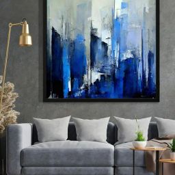 999Store Printed Blue Canvas Wall Art-image-55