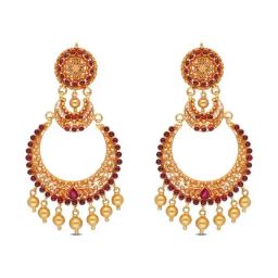 CKC Timeless Plain Gold Chandbali Eardrops-36