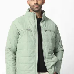 Rare Rabbit Green Regular Fit Solid Jacket-picture-0