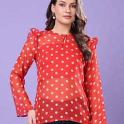 Cation Red Printed Top-image-15