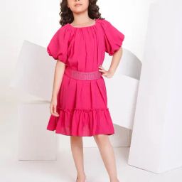 Peppermint Kids Pink Embellished Dress-picture-21