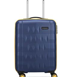 Aristocrat Midnight Blue Comet Textured Small Hard Cabin Trolley-4