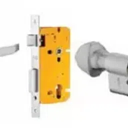 Dorset 70 mm Lever Handle Lock Set With Both Side Key Cylinder Patina ML OS image 1