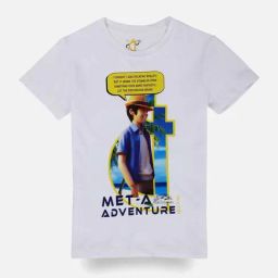 Gini & Jony Boys White & Blue Digital Print T-Shirt-image-97