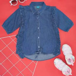 YU by Pantaloons Kids Navy Cotton Regular Fit Top-image-74