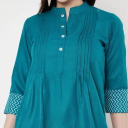 9rasa Grey Solid Kurti image 5