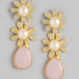 Anouk Gold Plated Beaded Floral Drop Earrings-42