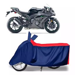 Auto Pearl Two Wheeler Cover with Bag for Kawasaki Ninja ZX-10R SE BS6, Red & Blue-image-7