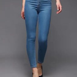 Miss Chase Blue Skinny Fit High Rise Stretchable Jeans-image-85