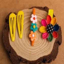 Jewelz Multicolor Flower Design Alligator Clips for Kids ¿ Pack of 4-19