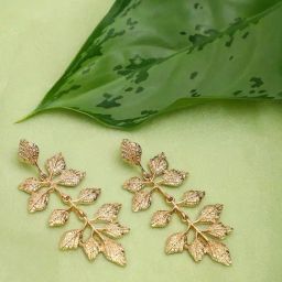 Sohi Gold Plated Party Designer Dangler Earrings-3