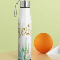 Living Scapes by Pantaloons Off White Stainless Steel Water Bottles (0.75 L)-image-44