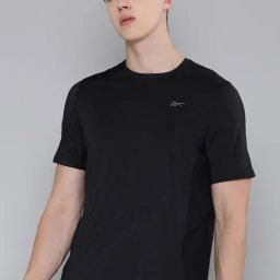 Reebok Black Slim Fit Sports T-Shirt-image-79