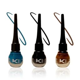 KINDED Liquid Eye Liner Midnight Black, Teal Green & Chocolate Brown Combo-13