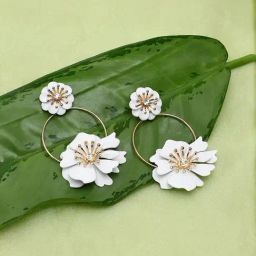 Sohi Gold Plated Party Designer Stone Drop Earrings-20