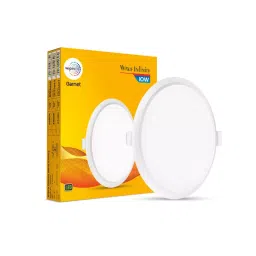 Wipro Garnet Polycarbonate 10 W 4000K Round LED Down Light Natural White Cutout 130 mm, DG11027-26