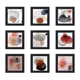 RANDOM White & Black 6 and more Piece Synthetic Wood Other Wall Paintings-27