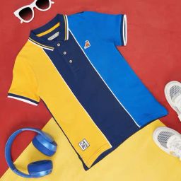 Pantaloons Junior Multi Color Block Cotton Regular Fit T-Shirt-image-84