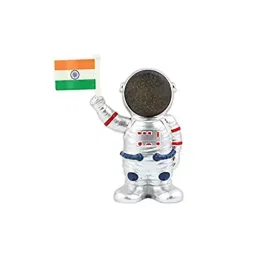 AllExtreme EXSHAC1 Solar Power Astronaut Ornament Moving Hand Flag Little Figures for Car (Silver)-23