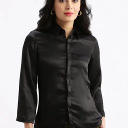 SHOWOFF Black Slim Fit Shirt-image-37