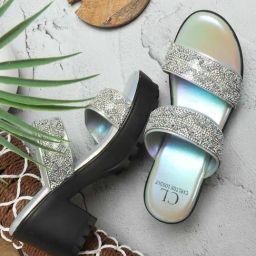 Carlton London Women's Silver Casual Sandals-picture-39