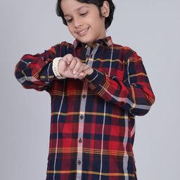 Cantabil Boys Original Tartan Checks Checked Casual Shirt-image-99