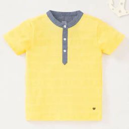 Ed-a-Mamma Boys Yellow Solid T-Shirt-picture-12